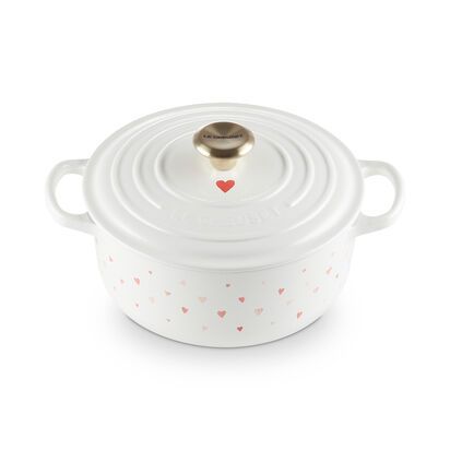 Hearts Round Casserole 20cm White image number 1