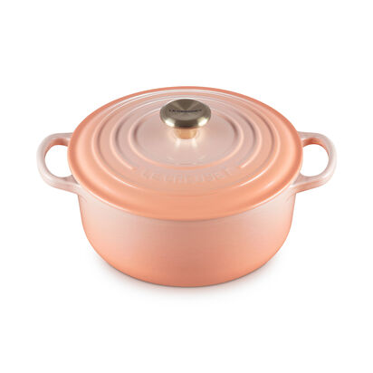 Round Casserole 20cm Pêche (Light Gold Knob) image number 1