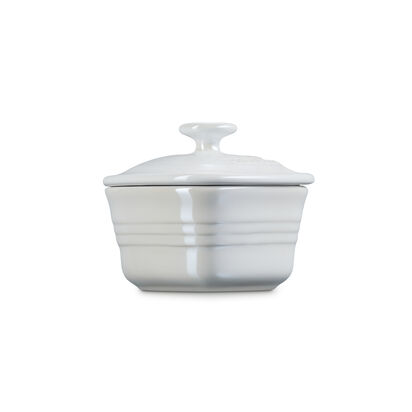 Small Heart Ramekin with Lid 180ml Pearlized White image number 2