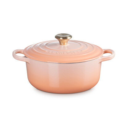 Round Casserole 20cm Pêche (Light Gold Knob)