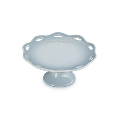 Fleur Lace Cake Stand 17cm Silver Blue image number 1