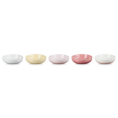 Set of 5 Sphere Dish 18cm White/Custard Yellow/Shell Pink/Rose Quartz/Powder Pink image number 0