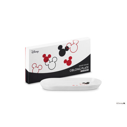 Mickey Mouse Oblong Plate 25cm White