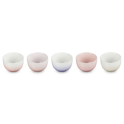 Set of 5 Sphere Bowl 11cm Shell Pink/Powder Pink/Powder Purple/Milky Pink/Meringue image number 1