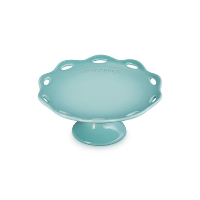 Fleur Lace Cake Stand 17cm Sage image number 1