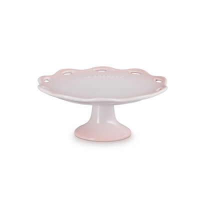 Fleur Lace Cake Stand 17cm Shell Pink