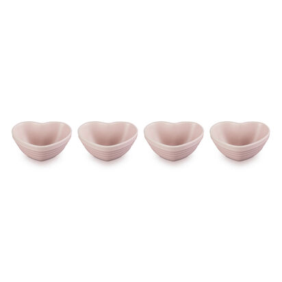 Set of 4 Mini Heart Bowl Sugar Pink image number 0