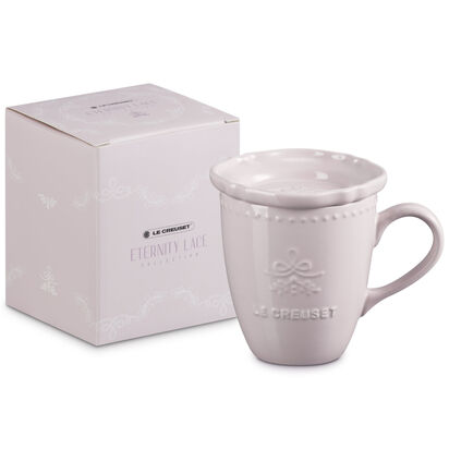 Eternity Lace Mug with Lid 330ml Shallot