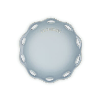 Fleur Lace Cake Stand 17cm Silver Blue image number 3