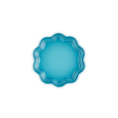 花邊陶瓷碟 22厘米 Caribbean Blue