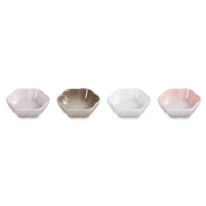 Set of 4 Flower Mini Dish 11cm (Shallot/Nutmeg/Cotton/Shell Pink) image number 0