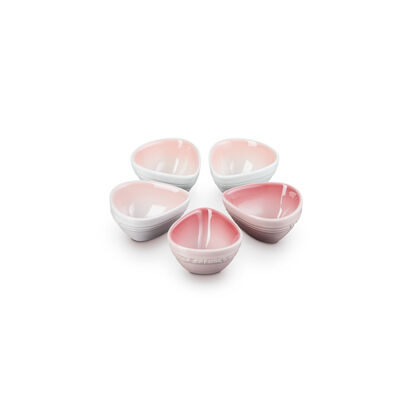 Set of 5 Petal Dish Shell Pink/Pale Rose/Powder Pink image number 5