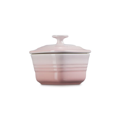 Small Heart Ramekin with Lid 180ml Shell Pink image number 2