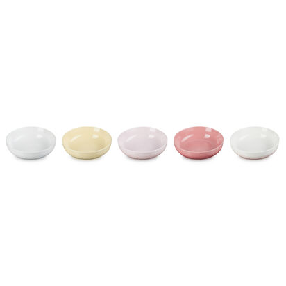 Set of 5 Sphere Dish 18cm White/Custard Yellow/Shell Pink/Rose Quartz/Powder Pink image number 1