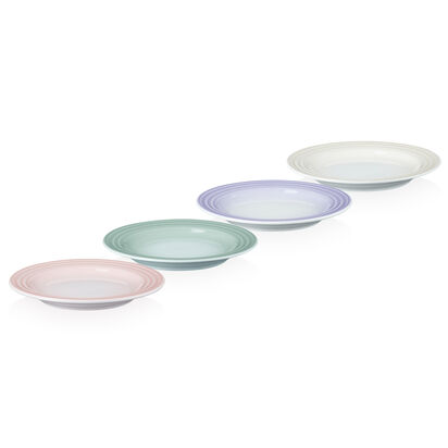 Set of 4 Vancouver Appetizer Plate 17cm Shell Pink/Powder Purple/Water Green/Meringue image number 1