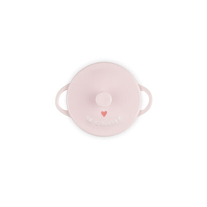 Mini Round Cocotte with Heart Decal Chiffon Pink image number 3