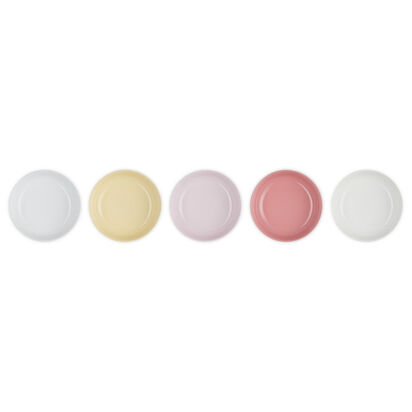 Set of 5 Sphere Dish 18cm White/Custard Yellow/Shell Pink/Rose Quartz/Powder Pink image number 3