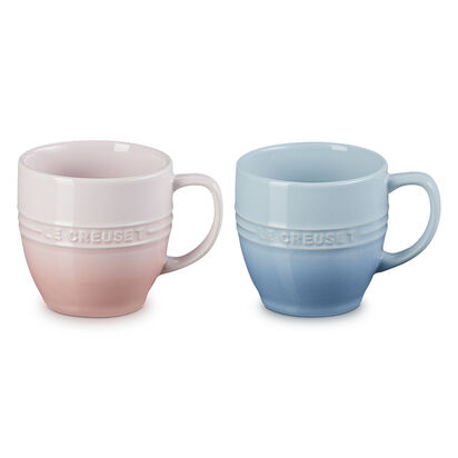 陶瓷咖啡杯2件裝 350毫升 (Shell Pink/Coastal Blue)