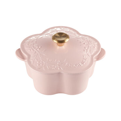 Elegant Frill 花形琺瑯鑄鐵鍋 20厘米 Chiffon Pink