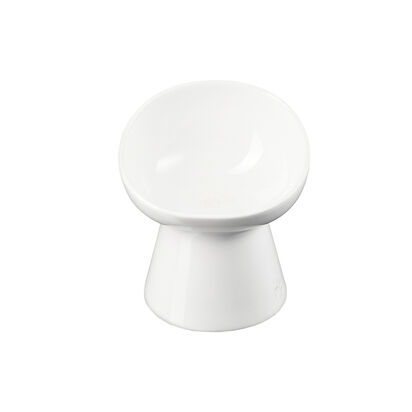 Deep Footed Pet Bowl White image number 6