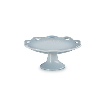 Fleur Lace Cake Stand 17cm Silver Blue image number 0
