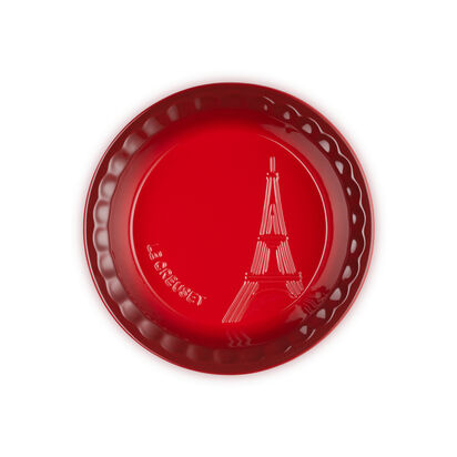 Eiffel Tower Pie Dish 23cm Cerise