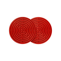 Set of 2 Mini Hot Pad Cherry Red