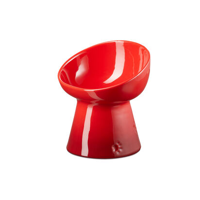 Deep Footed Pet Bowl Cherry Red image number 0