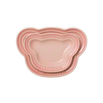 Set of 2 Baby Bear Plate Milky Pink image number 1