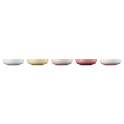 Set of 5 Sphere Dish 18cm White/Custard Yellow/Shell Pink/Rose Quartz/Powder Pink image number 2