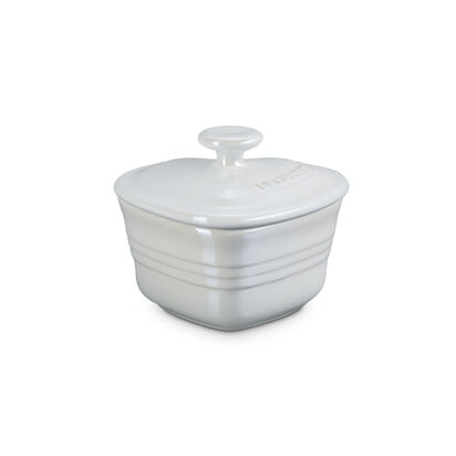 Small Heart Ramekin with Lid 180ml Pearlized White image number 1