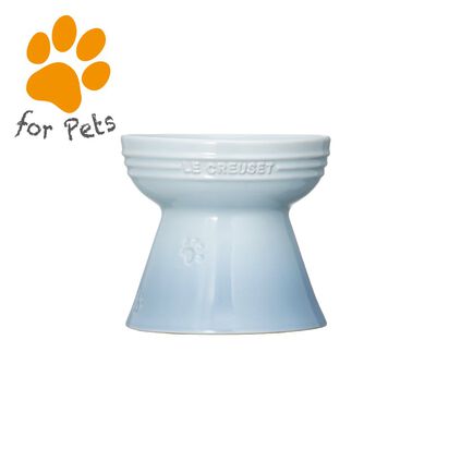 Footed Pet Bowl Coastal Blue image number 0