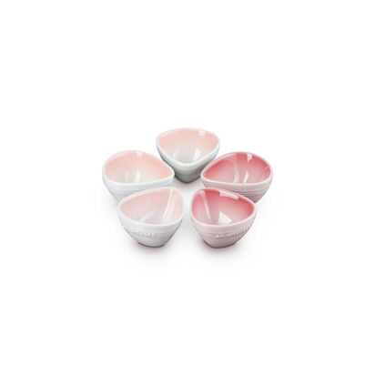 Set of 5 Petal Dish Shell Pink/Pale Rose/Powder Pink image number 1