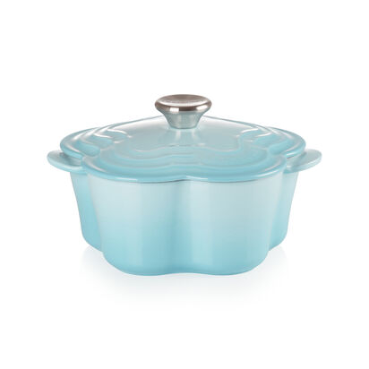 Flower Shaped Casserole 20cm Purist Blue image number 1