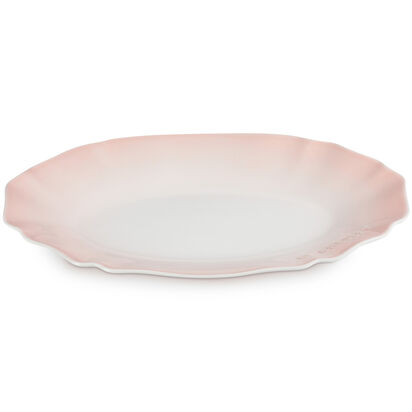 Elegant Frill Oval Plate 32cm Powder Pink image number 1