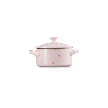 Mini Round Cocotte with Heart Decal Chiffon Pink image number 2