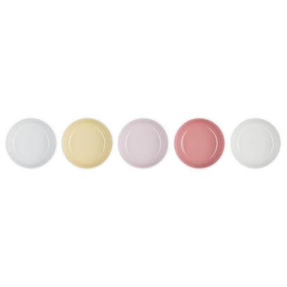 Set of 5 Sphere Dish 18cm White/Custard Yellow/Shell Pink/Rose Quartz/Powder Pink image number 3