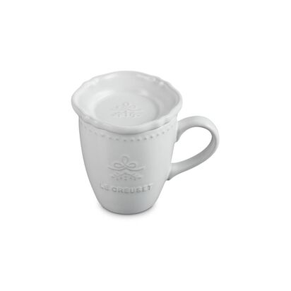 Eternity Lace Mug with Lid 330ml White image number 1