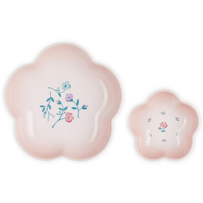 Petite Fleur 陶瓷花形盤套裝 12/20厘米 Shell Pink
