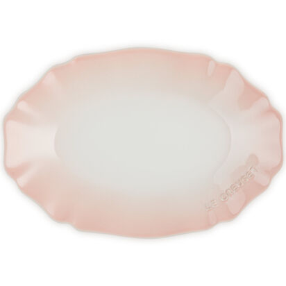 Elegant Frill Oval Plate 32cm Powder Pink image number 0