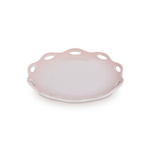 Fleur Lace Round Plate 19cm Shell Pink