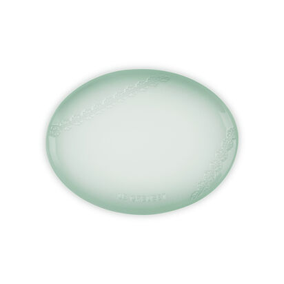 Lace 陶瓷橢圓形碟 27厘米 Water Green image number 0