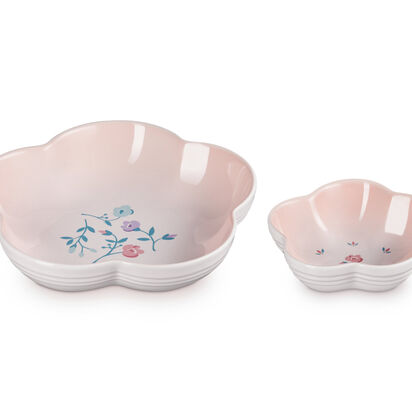 Petite Fleur Flower Dish Set 12/20cm Shell Pink image number 1