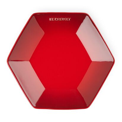 Hexagon Plate 26cm Cerise image number 0