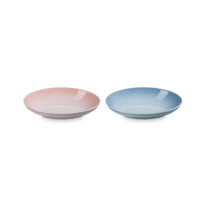 Set of 2 Oval Dish 23cm (Shell Pink/Coastal Blue) image number 1