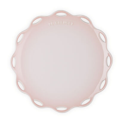 Fleur Lace Round Plate 25cm Shell Pink image number 0