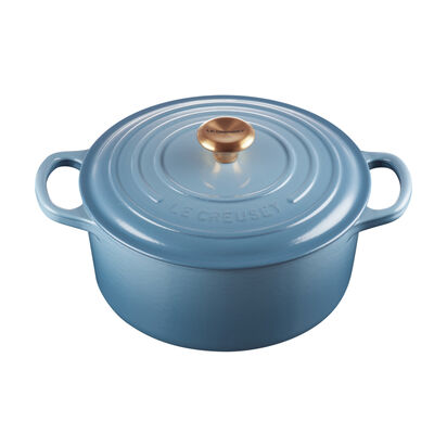 Round Casserole 22cm Chambray (Gold Knob) image number 1