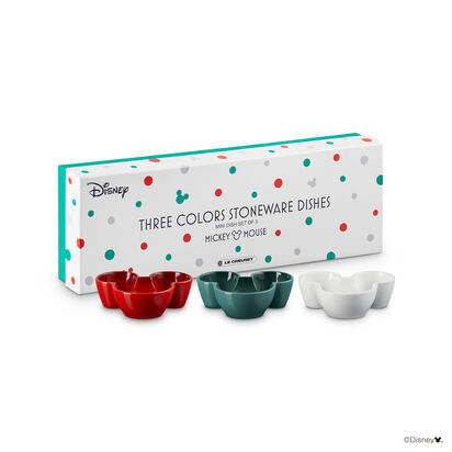 Mickey Mouse Set of 3 Mini Dish (White/Cherry Red/Artichaut)