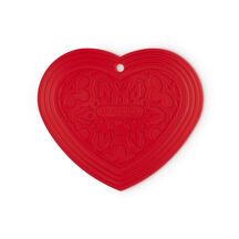 Silicone Heart Trivet Cherry Red