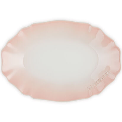 Elegant Frill Oval Plate 32cm Powder Pink image number 0